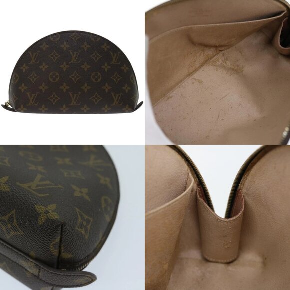 LOUIS VUITTON Monogram Trousse Demi Ronde Cosmetic Pouch M47520 LV Auth 67715 - Picture 14 of 14